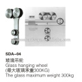 GUANGDONG HEAVY DUTY 300 KG DOUBLE GLASS HANGING WHEEL ROLLER FOR SLIDING DOOR